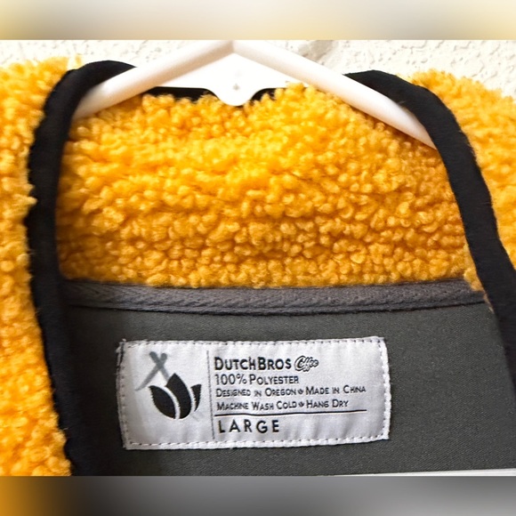 Dutch Bros Unisex Colorblock Sherpa Pullover Sweater - L - Picture 6 of 8